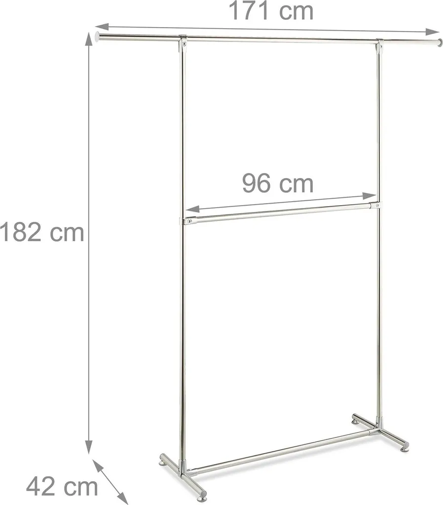 Cintre à 2 barres superposées design fin spécial dressing ordonné
