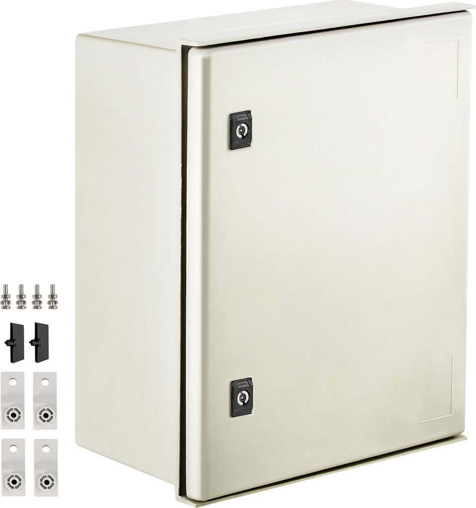 SucceBuy NEMA-Gehäuse 20 x 16 x 8 Zoll – Glasfaser-Stahl-Schaltkasten, IP66 wasser- und staubdicht, aufklappbarer Anschlusskasten für den Innen...