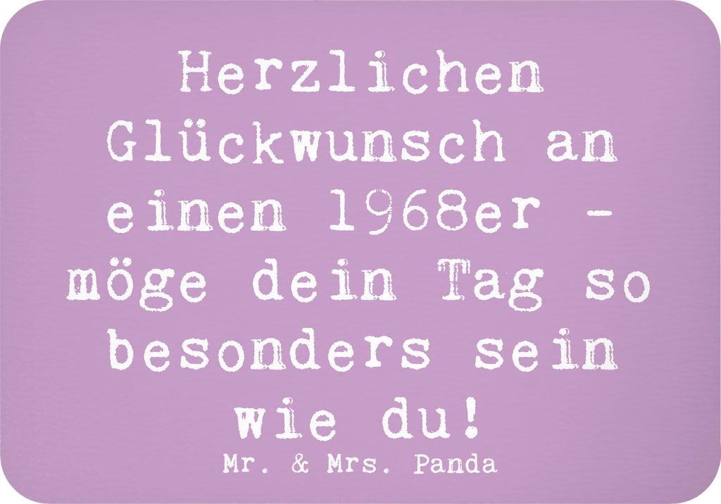 Mr. & Mrs. Panda magnet Spruch 1968 Geburtstag - Lavendeltraum - Geschenk, Pinnwandmagnet, whiteboardmagnet, Happy Birthday, feiern, Tag, einzigart...