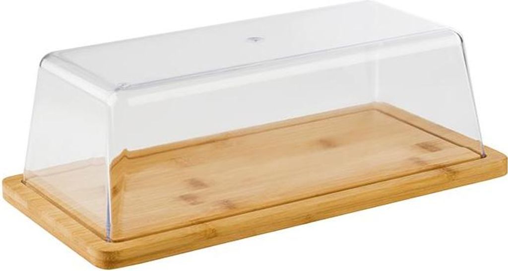 APS 821 Tablett mit Haube, Bambus/Polystyrol, 32 x 16,5 cm, Höhe 11 cm, Antirutsch-Füßchen