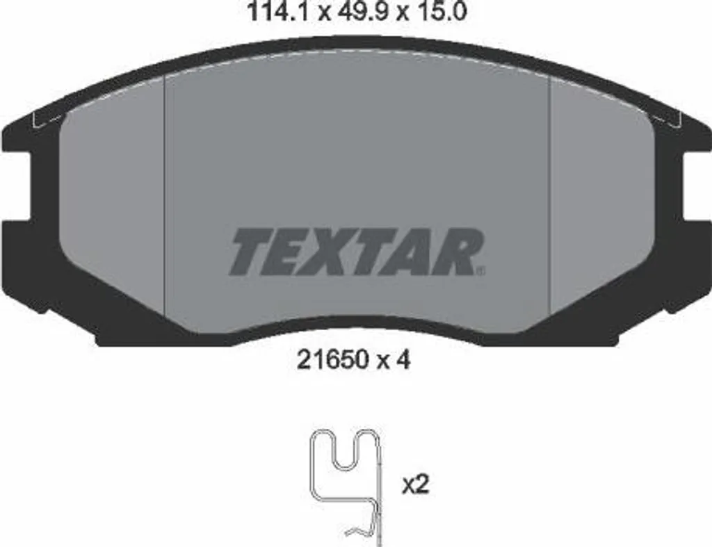 Plaquettes de frein pour Mitsubishi Colt et Lancer TEXTAR 2165001 OE