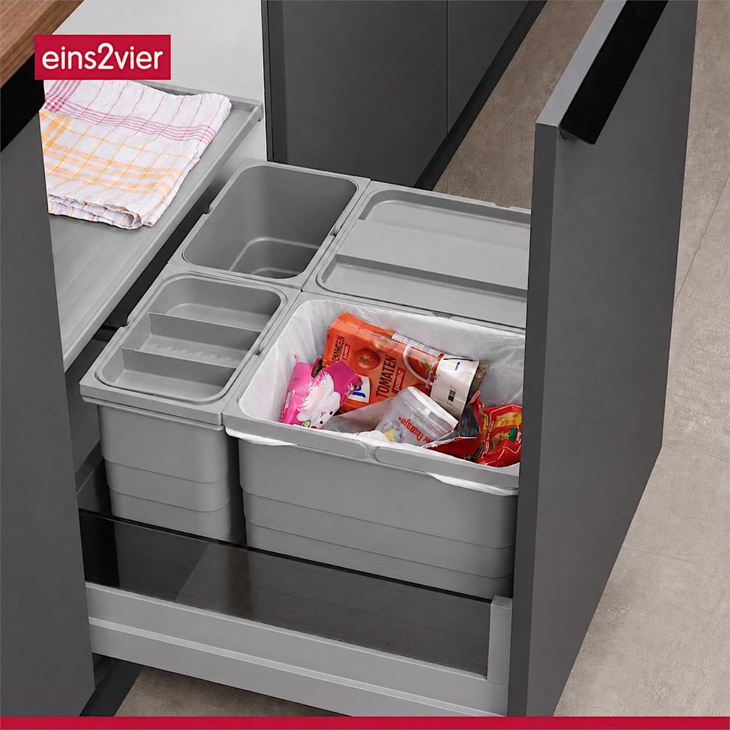 ninka eins2vier contenitore interno 25 L grigio chiaro 412 Immagine del prodotto 