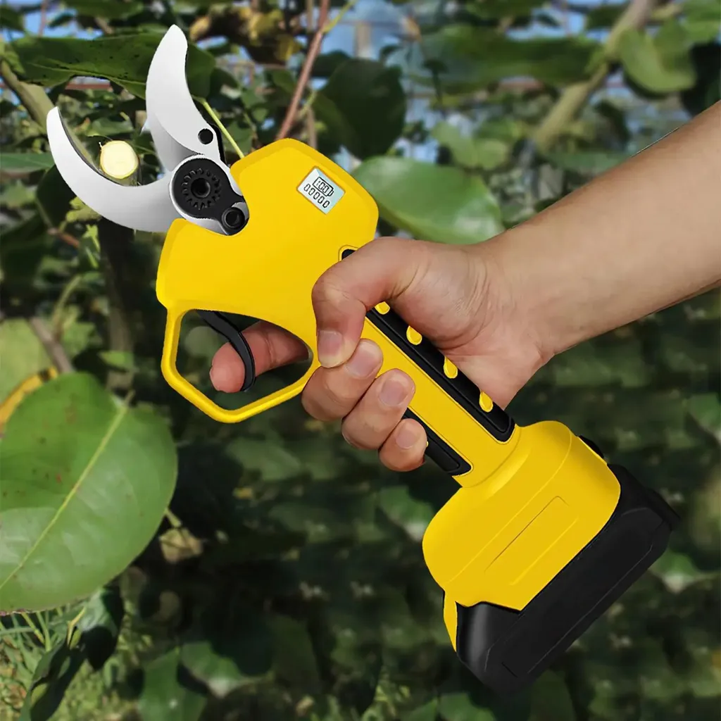 Cisaille de jardin électrique 40mm jaune pour taille précise sans fil - 8