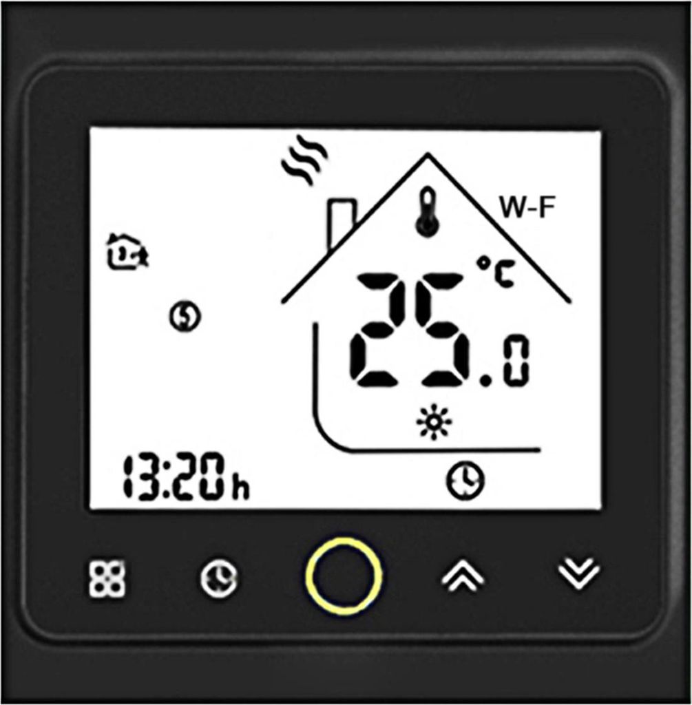 Wi-Fi Smart Thermostat Temperatur Controller APP Control 5A Kompatibel mit Alexa / Home Wasser / Gas Boiler Thermostate für Haus -- Schwarz