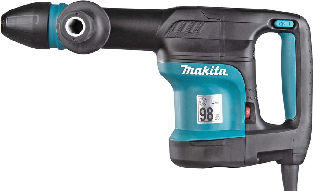A Makita demolition hammer is shown against a white background.