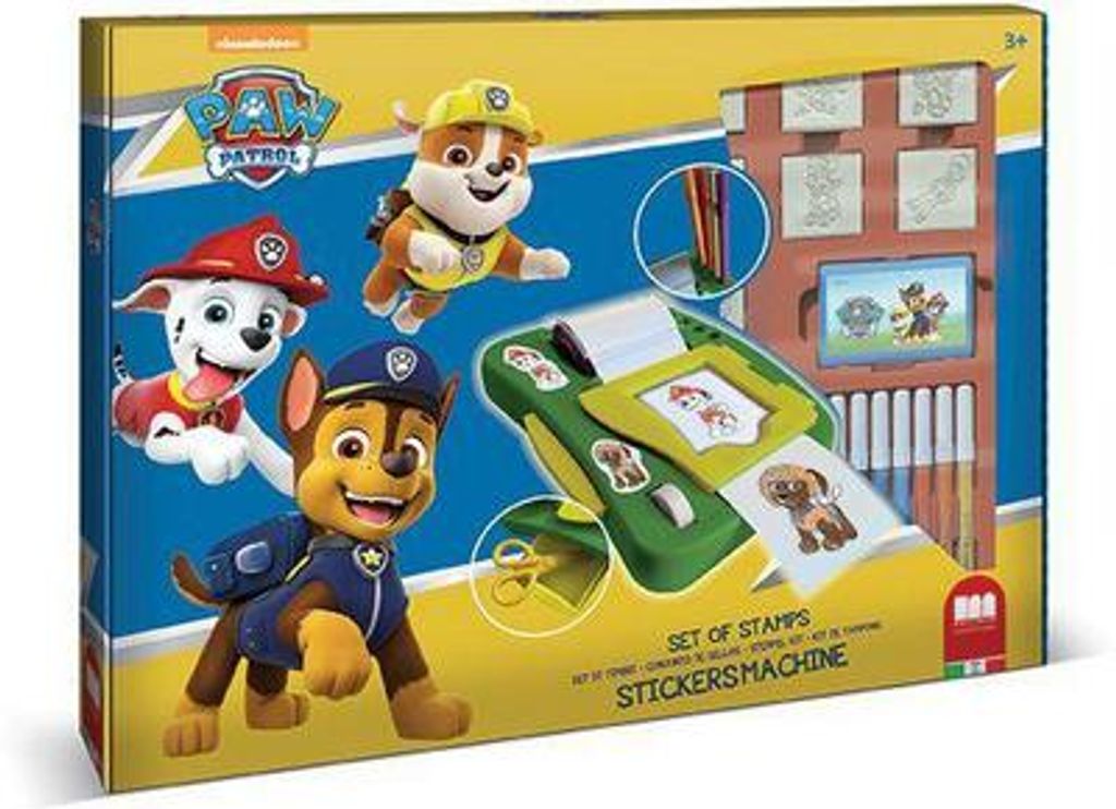 Multiprint PAW Patrol Stickermaschine Set mit Stempeln und Filzstiften