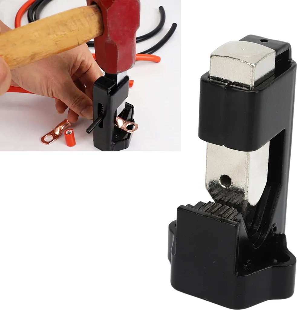 Kit Hammer Lug Crimper AWG 8-4/0 con 20 Capicorda e Taglierina Professionale