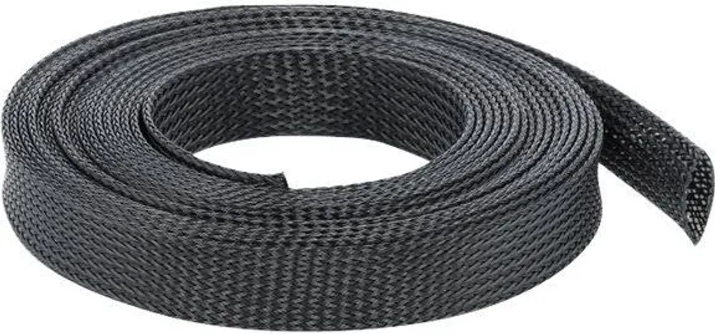 Delock Gaine tressée extensible noire 10 m x 19 mm pour câble propre