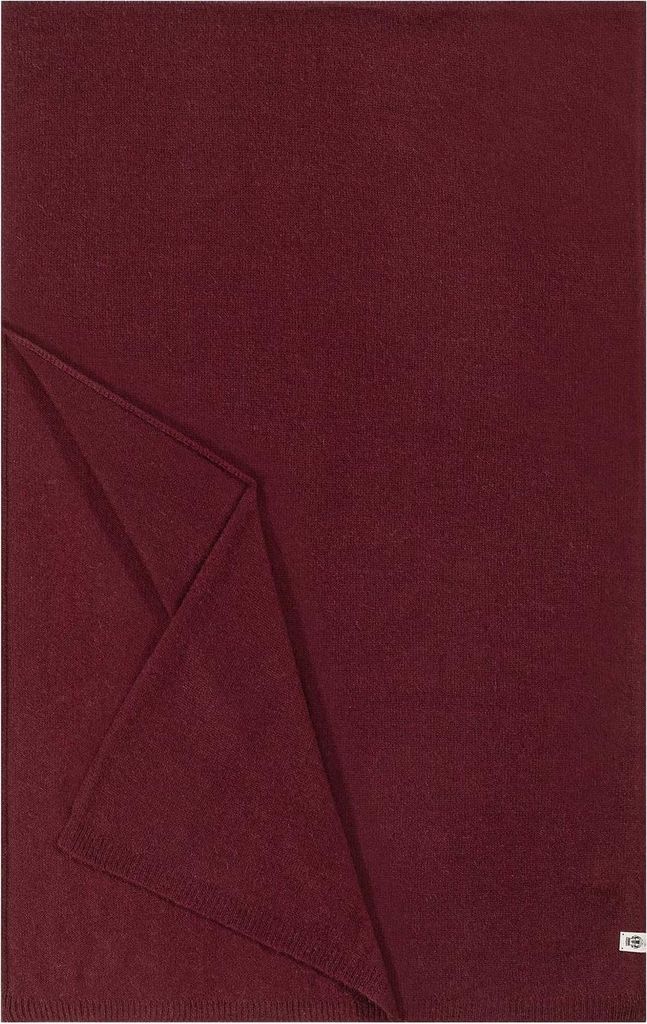 ROECKL Schal Pure Cashmere Plaid Scarf Mulberry weinrot