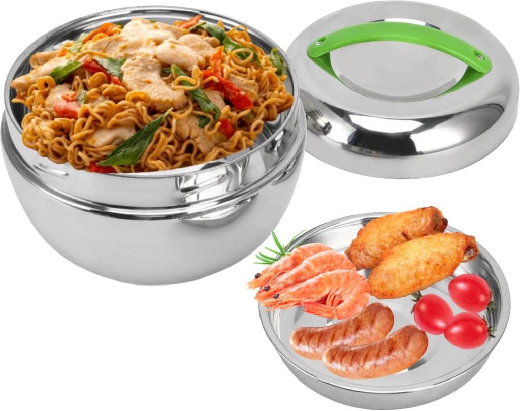 Isolierte Lunchbox Doppelwandig 13 L / 44 Oz Hierarchische Bento-Lunchbox Doppelwandige Vakuumisolierung für Praktische Lunchverpackung