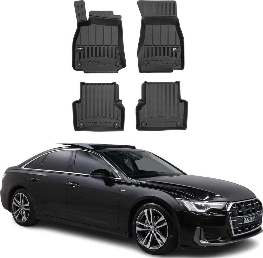 OMAC Gummi Fußmatten für Audi A6 Limo Avant Allroad C8 2018-2025 TPE Automatten