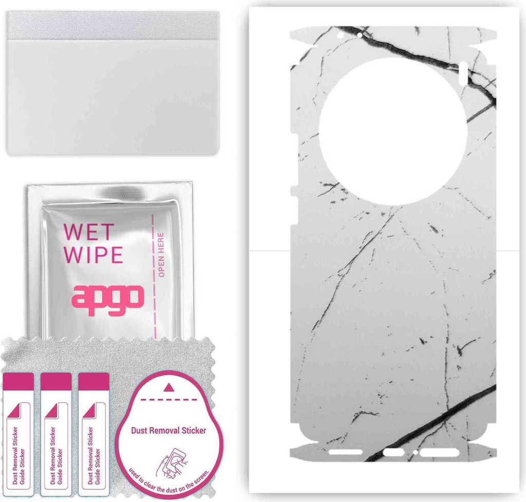 apgo Rückseite + Seiten Schutzfolie, Skin, kompatibel mit Vivo X100 Pro, Hinten Displayschutzfolie aus Vinylfolie, kratzfest, einfache Montage - W...