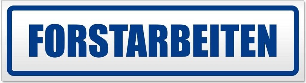 Kiwistar Forstarbeiten Magnetschild Schild magnetisch - 60cm Verkehrsblau - Magnetfolie für Auto PKW Kfz