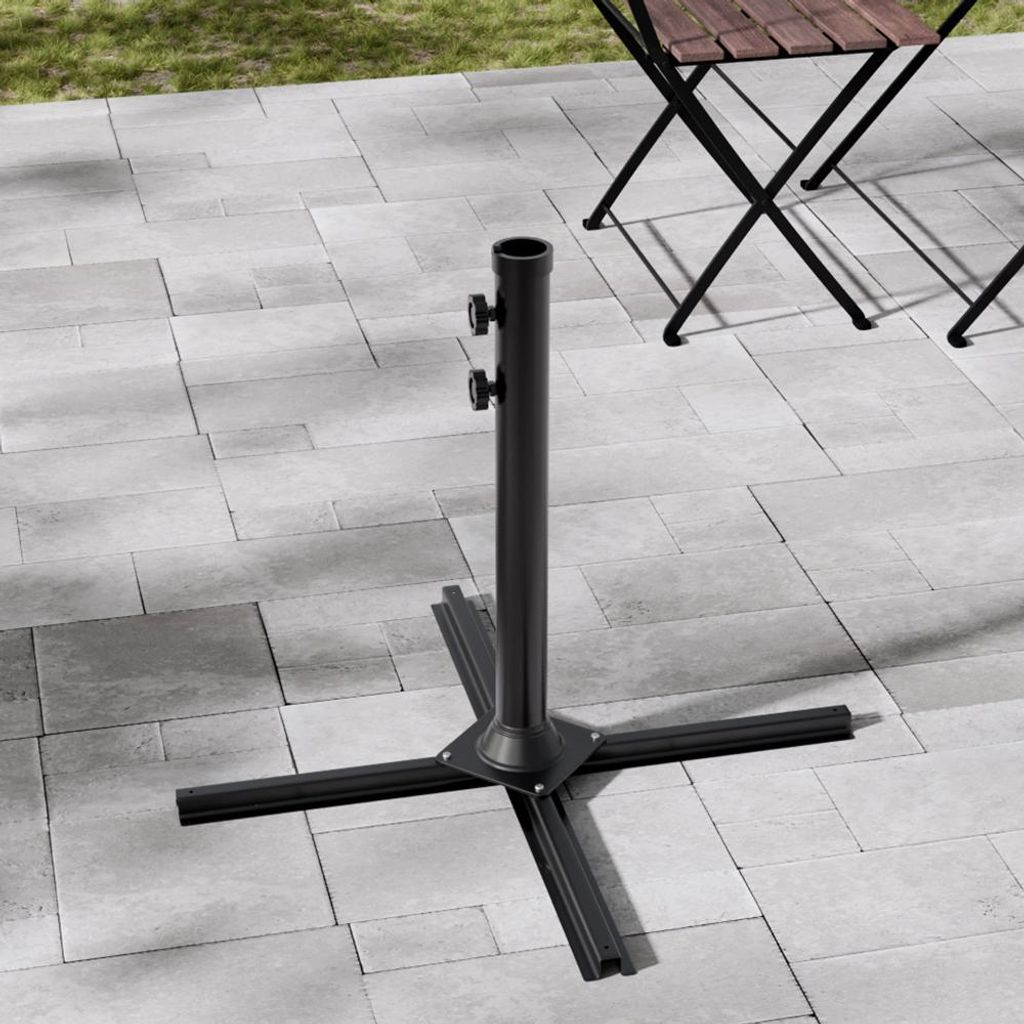 Livingandhome Sonnenschirmständer Metall Kreuzfuß für Produktbild 