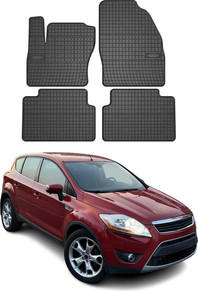 2008-2013 Ford Kuga Fußmatten Gummi Schwarz 4 tlg Produktbild 