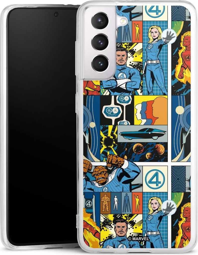 DeinDesign Handyhülle für Samsung Galaxy S21 5G Silikon Hülle Case Smartphone Schutzhülle Offizielles Lizenzprodukt Marvel The Fantastic Four