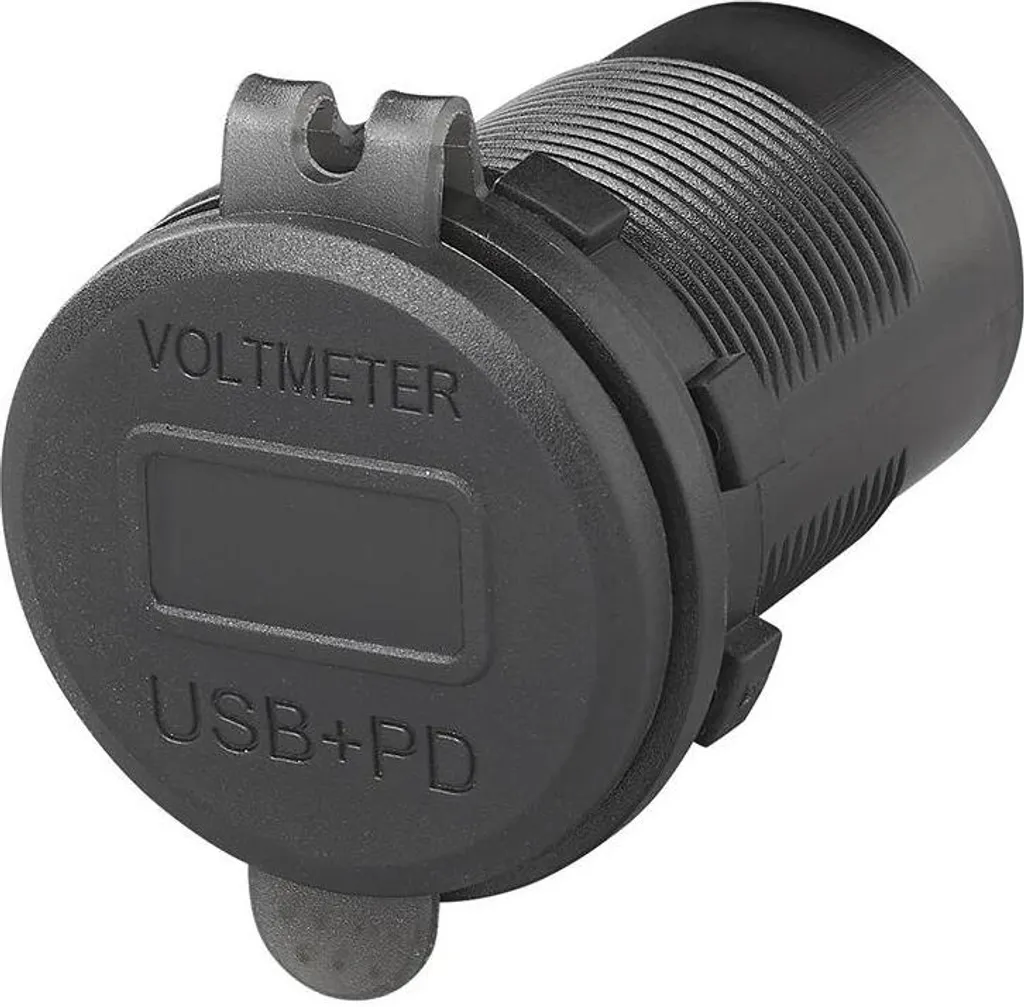 Prise USB triple charge rapide avec voltmètre numérique intégré