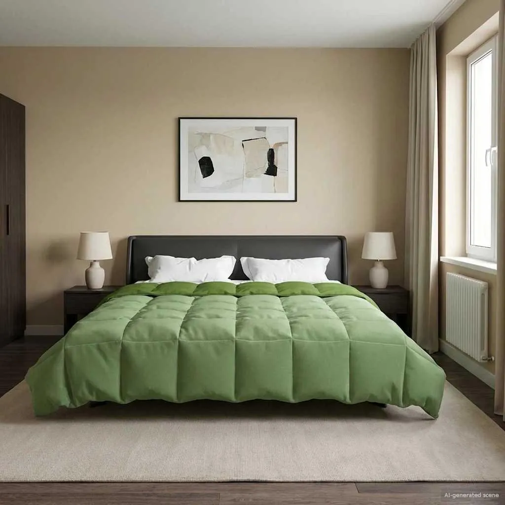 Offerta Piumone Matrimoniale vidaXL 220x240 Verde - Microfibra - 4