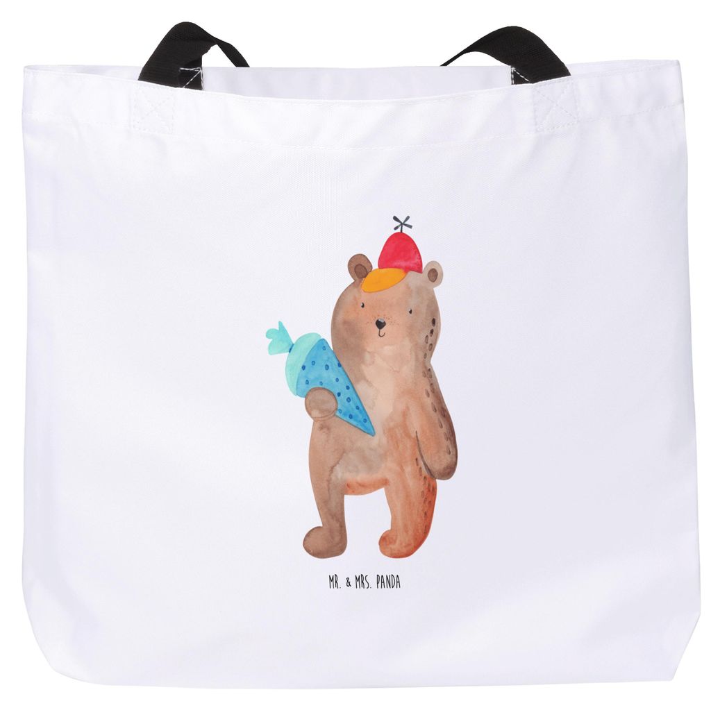 Mr. & Mrs. Panda Reisetasche Bär Schultüte - Weiß - Geschenk, Schulbeginn, Einschulung, Grundschule, Teddy, Schulanfang, Tasche, Erster Schultag...
