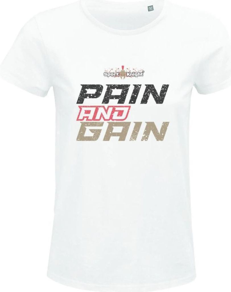 Sport-Knight Damen Fitness T-Shirt "Pain and Gain" Organisch Classic