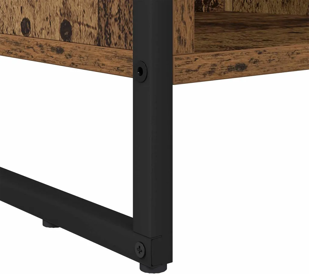 Mobile Libreria Legno Naturale Recuperato 108cm - Scaffale Multiuso - 9