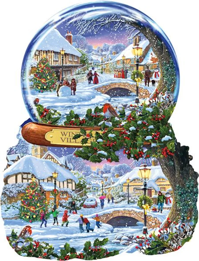 Puzzle 1000 pièces SunsOut Village d'hiver : fini les pièces fragiles
