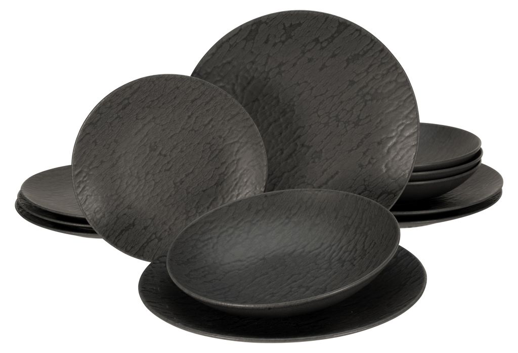 CreaTable, 20540, Schiefer Black, Tellerset 12-tlg, Produktbild 