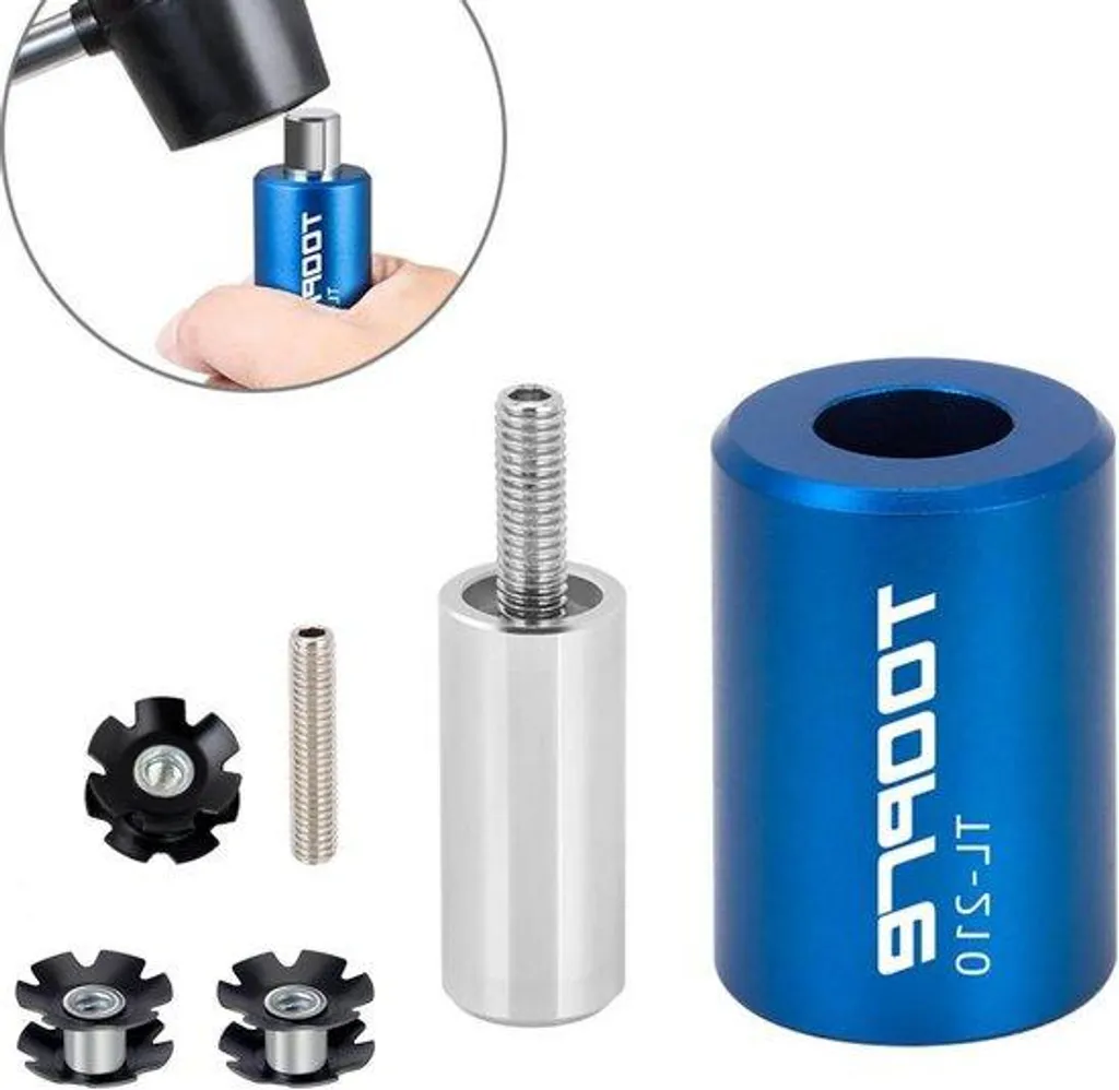 Poseur d'étoile de direction vélo compatible pivots 1" et 1"1/8