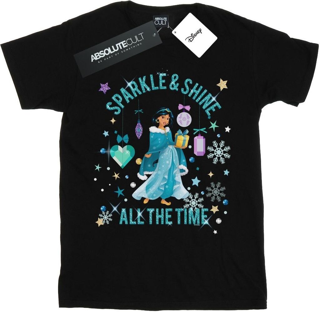 Disney - "Sparkle And Shine" T-Shirt für Damen BI42856 (L) (Schwarz)