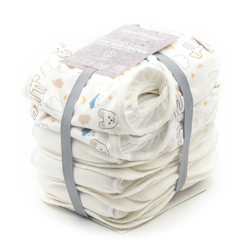 Kit démarrage All-In-Two Couvre-couches One Size avec inserts coton bio