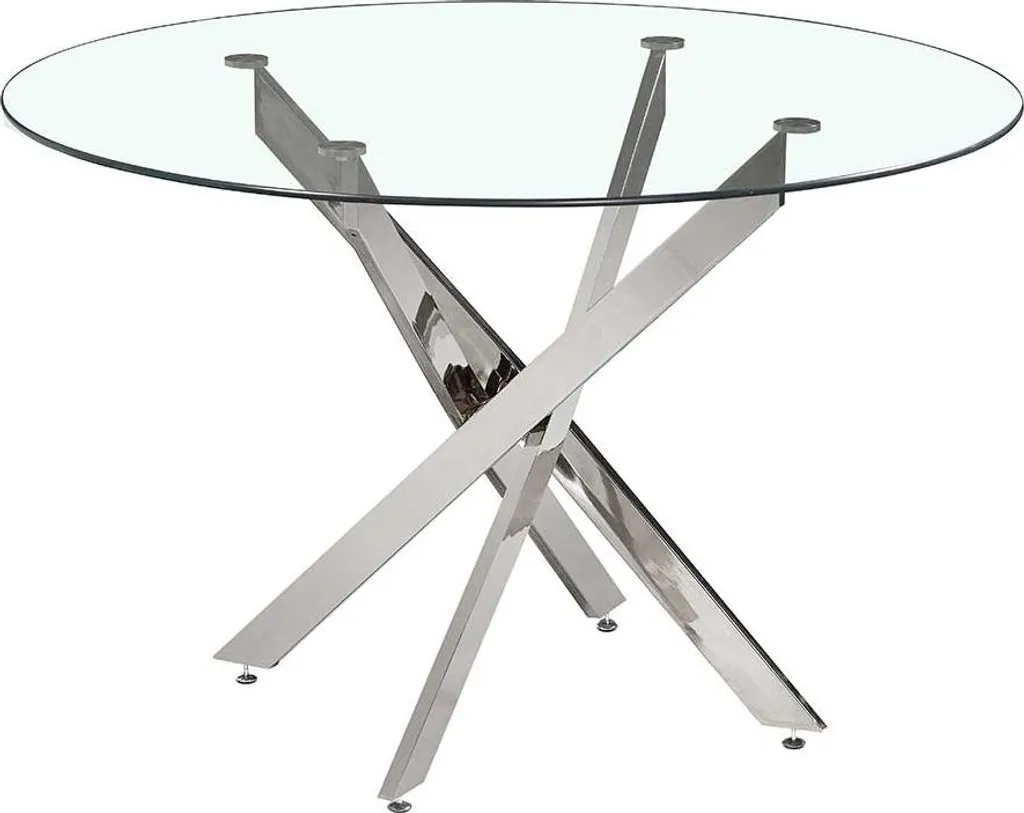 Table Lasi Ø120 design en verre trempé et piétement haute stabilité