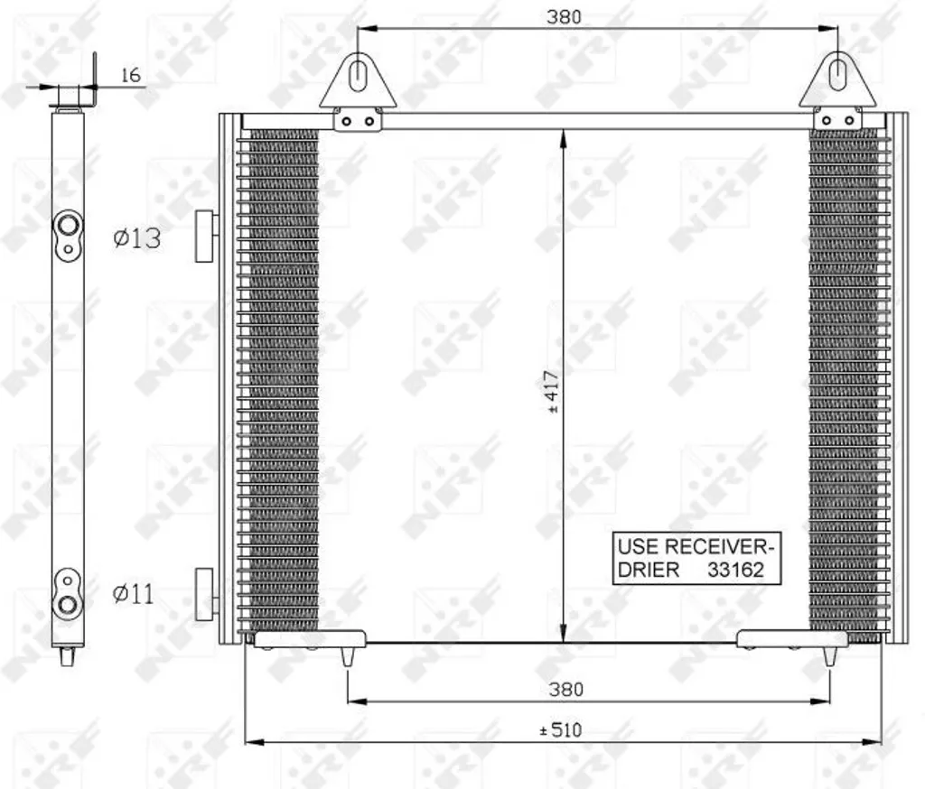 Condenseur NRF 35351 - OE AWR5796 pour Freelander L314 - Climatisation