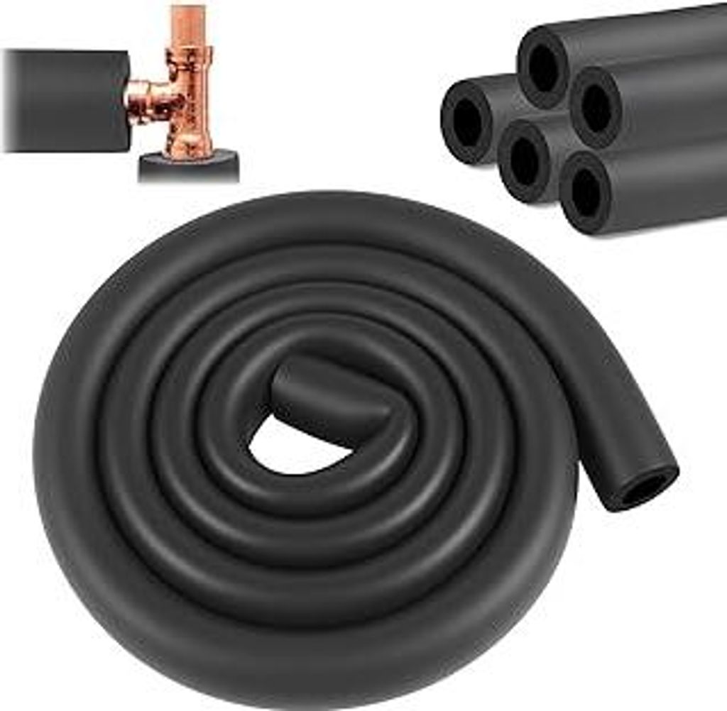 Mbsomnus 2M Rohrisolierung Schaumstoff Ø 6mm Isolierschlauch 9mm Rohrdämmung Schaumstoff Rohr für Fitnessgeräte Rohre Handhaben Heizungsrohr