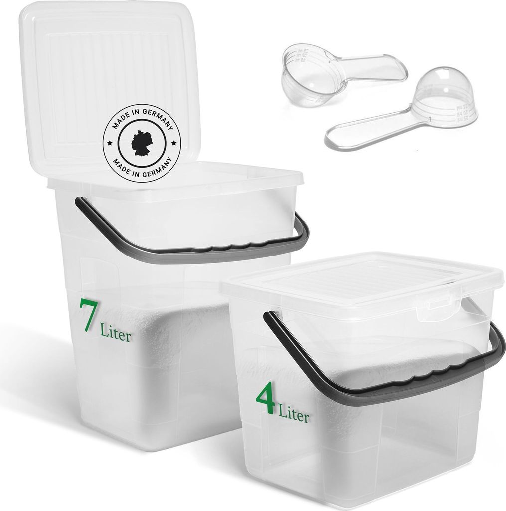 Novaliv Sparset Waschmittelbox mit Deckel 4 Liter + 7 Liter Produktbild 