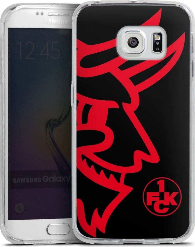 DeinDesign Handyhülle für Samsung Galaxy S6 Edge Silikon Hülle Case Smartphone Schutzhülle 1. FC Kaiserslautern Logo Offizielles Lizenzprodukt