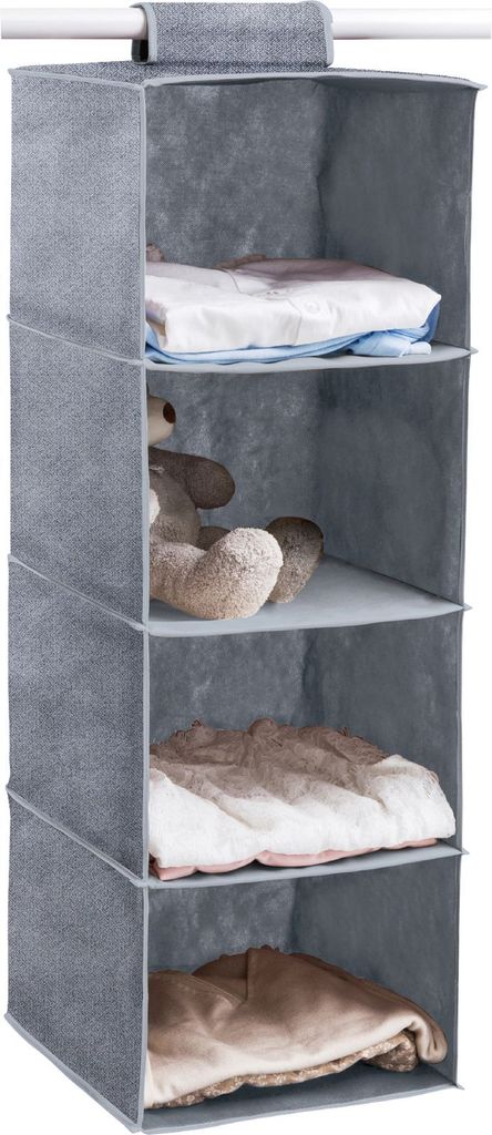 Centi Hängeaufbewahrung 4 Fächer - 84 x 30 x 30 cm - Grau Produktbild 