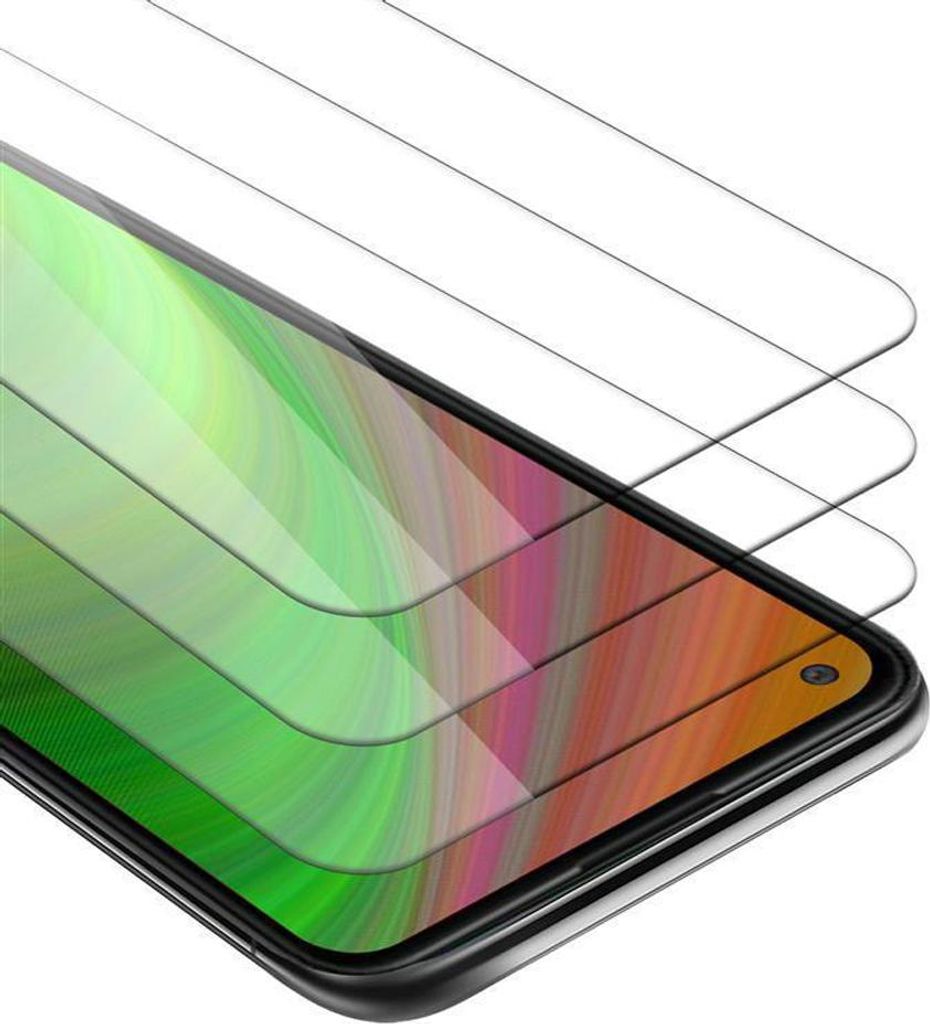 Cadorabo 3x Panzer Folie für Oppo find X2 neo Schutzfolie in Weiß Folie Tempered Display-Schutzglas