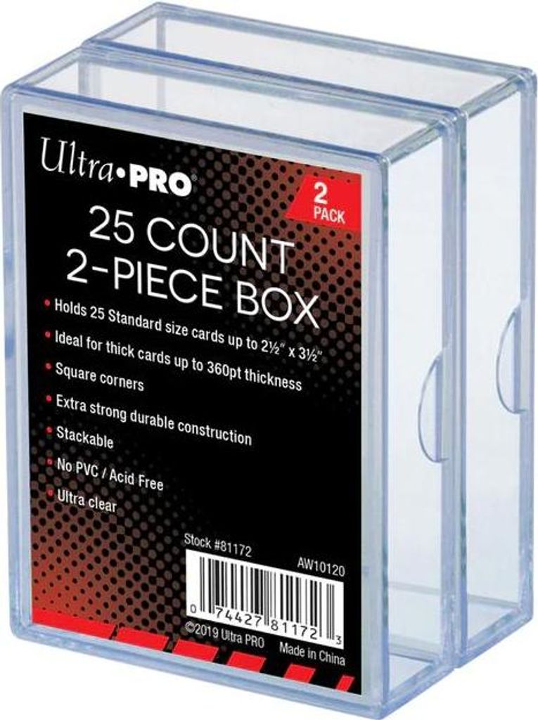 Ultra Pro - 2-teilige 25er Aufbewahrungsbox Klar Produktbild 