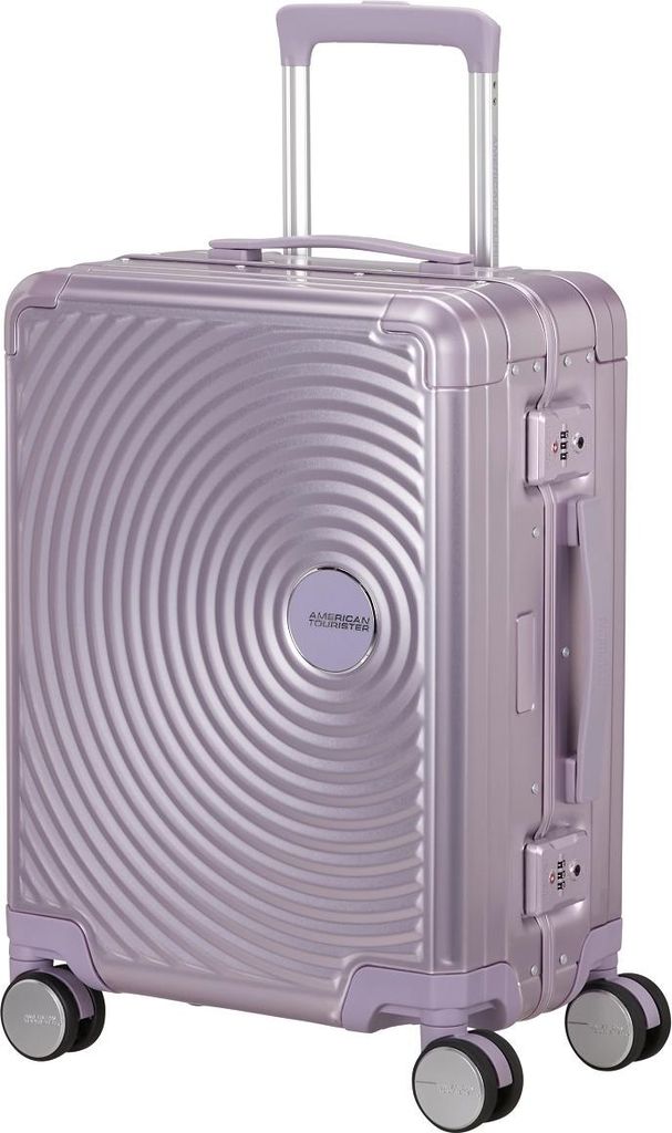 American Tourister SOUNDBOX ALU Spinner 55 cm mit TSA-Zahlenschloss stormy lilac