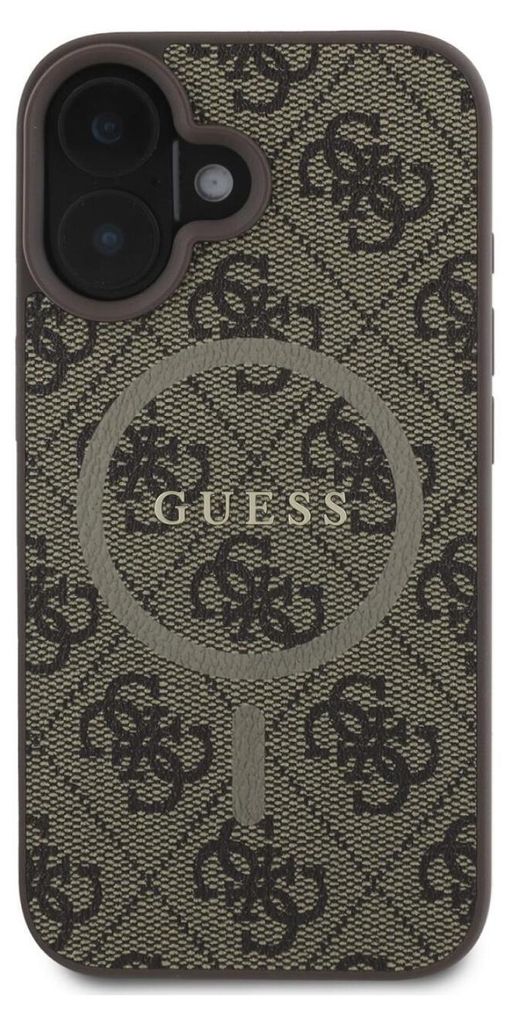 Guess GUHMP16SG4GFRW iPhone 16 6.1" braun hardcase 4G Ring Classic Logo MagSafe Schutzhülle
