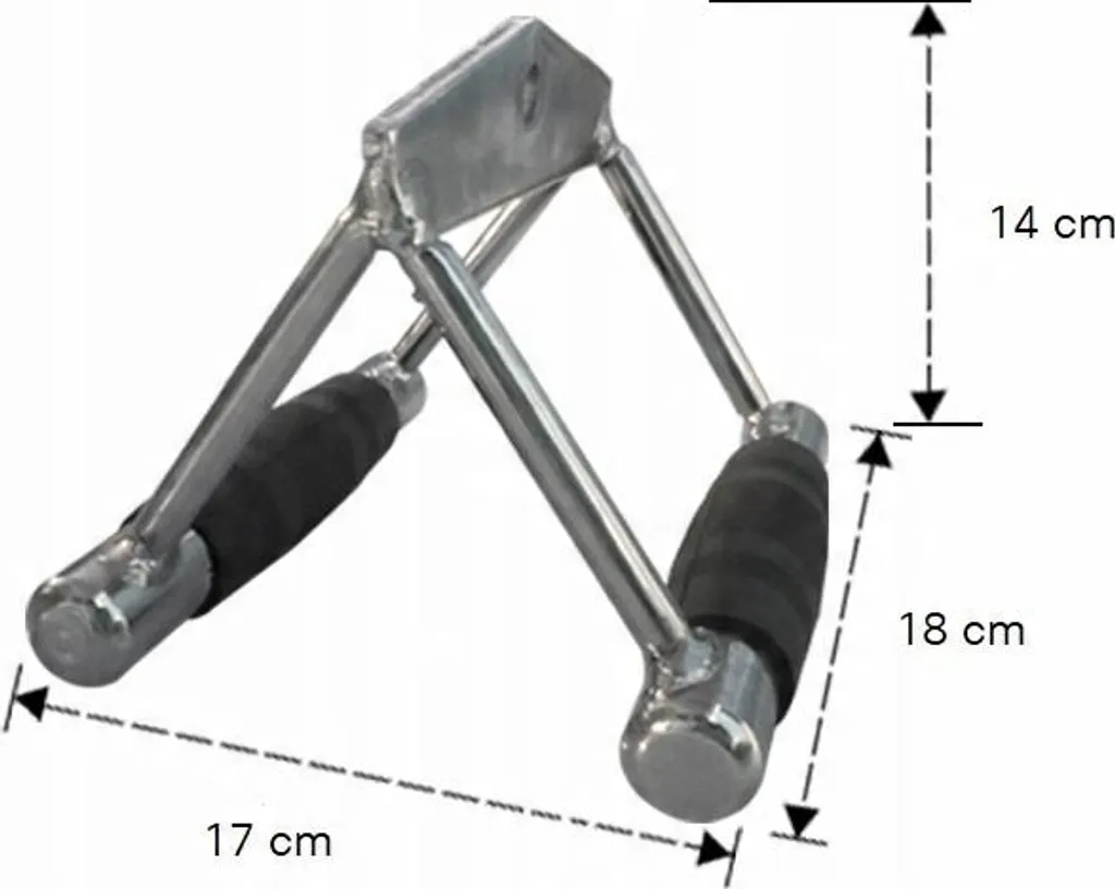 Poignée de musculation en acier avec grip moleté et forme étroite - 5