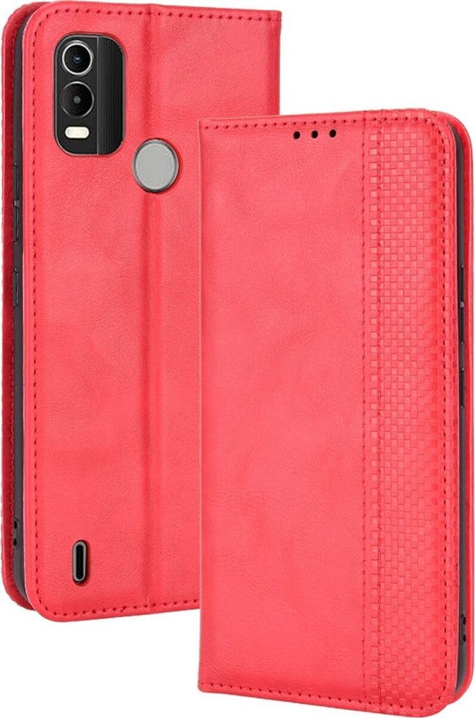 Mobigear Sensation Nokia C21 Plus Hülle Klapphülle Geldbörse - Rot