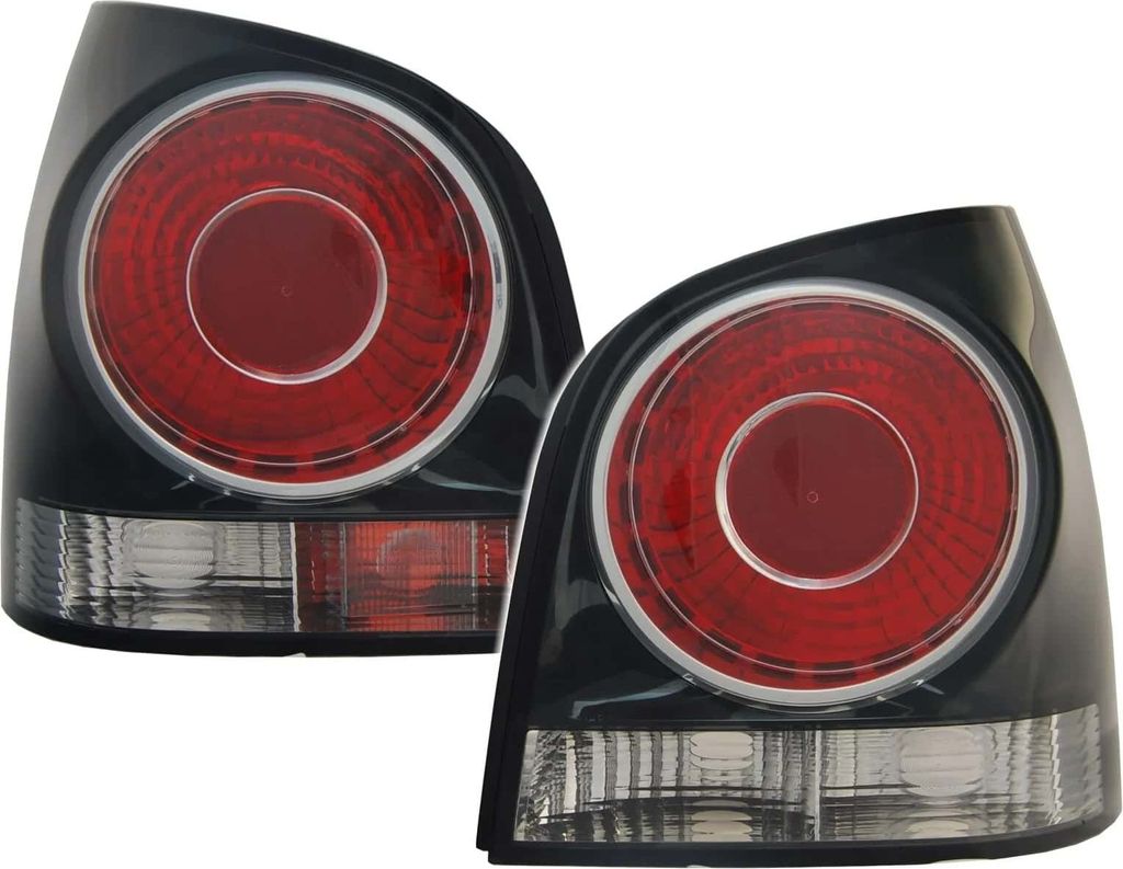 Rückleuchten Heckleuchten Schwarz LINKS + RECHTS für VW Polo 9N 2001-2009