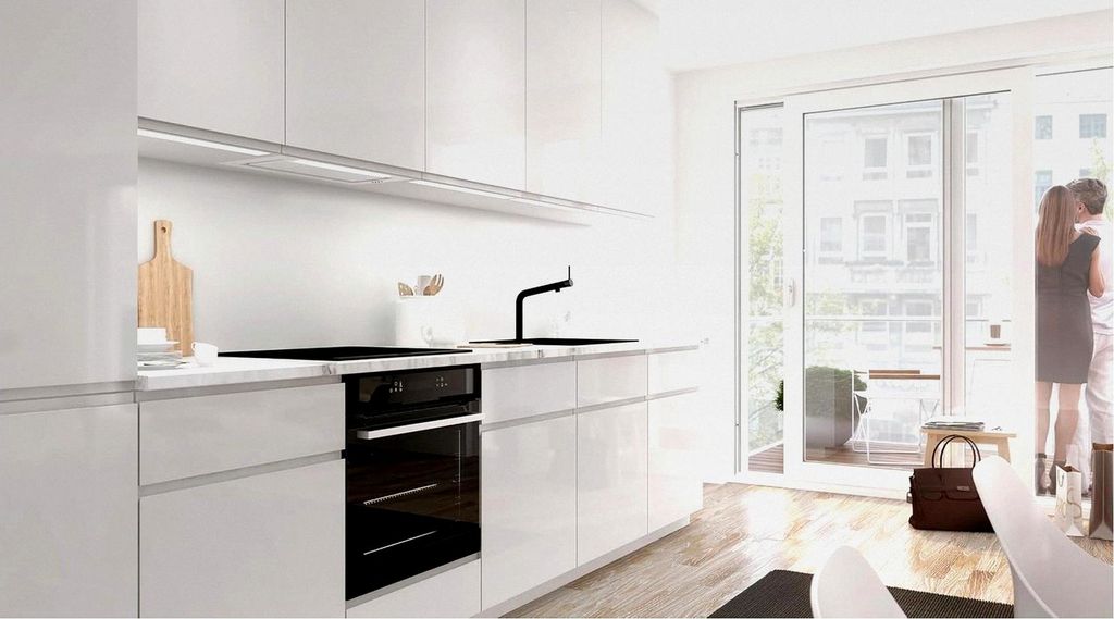 Selbstklebende Küchenrückwand Spritzschutz, Versteift, für alle Untergründe, 1,8 mm Rückwand für die Küche, Pure White, 60 x 400 cm