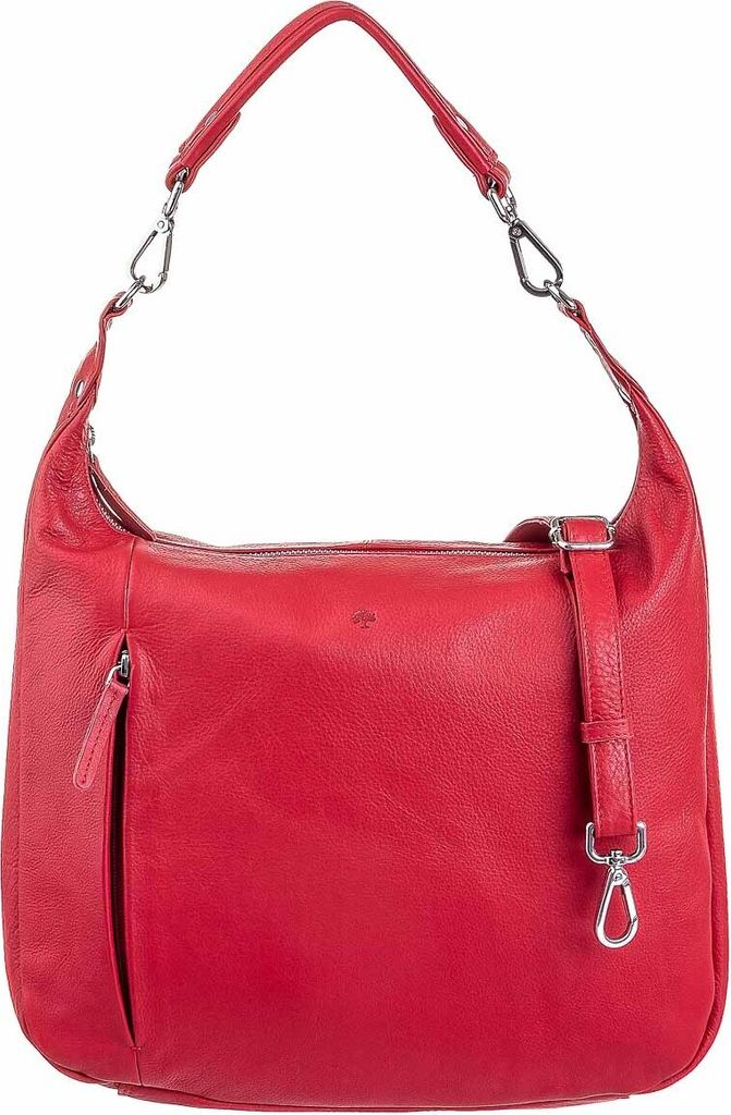 Prato LM Shahid SJ35-N glattes Rindleder 2in1 Shopper / Rucksack Cityrucksack red