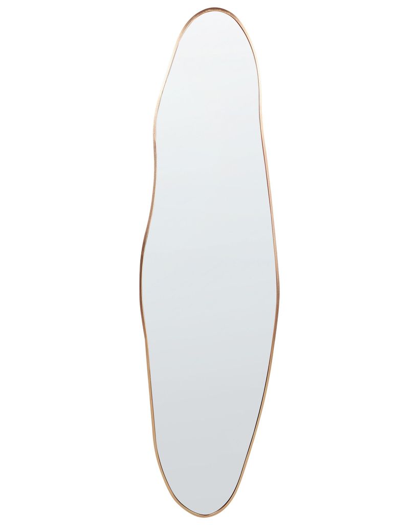 BELIANI Lustro ścienne złote metalowe 41 x 162 cm aluminium Zdjęcie produktu 