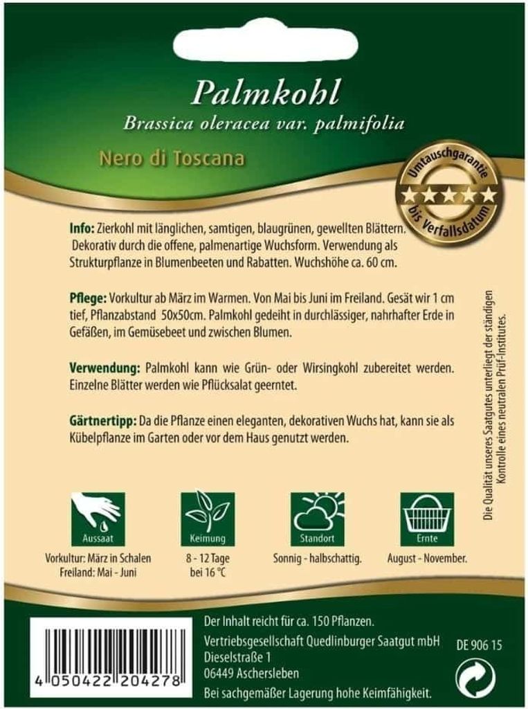 Palmkohl, Nero di Toscana Produktbild 