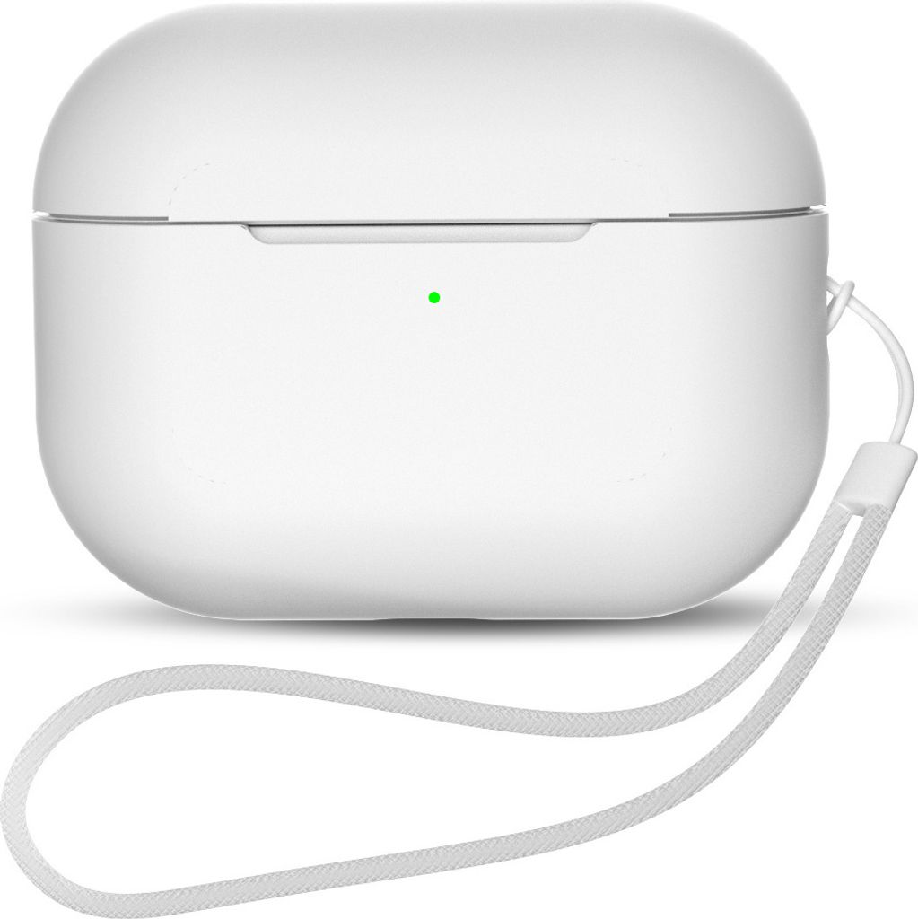 Silikonhülle Airpods Pro 2 / Airpods Pro 1 + Handschlaufe Lanyard - Weiss
