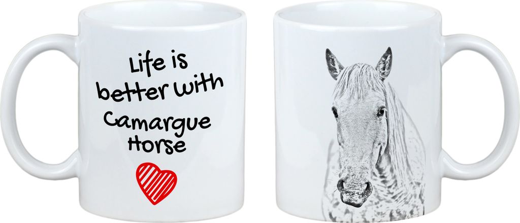 Camargue-Pferd - Tasse mit Pferd, Tasse mit Bild, personalisiertes Geschenk der Marke Art-Dog