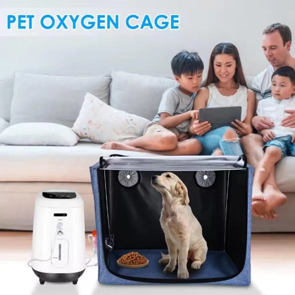 Cage d'oxygénothérapie avec ventilation douce et paroi transparente 100L